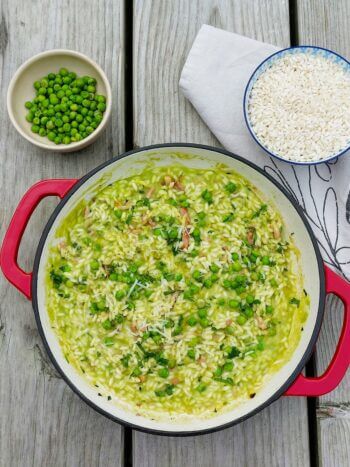 recept risi e bisi - rijst en doperwten